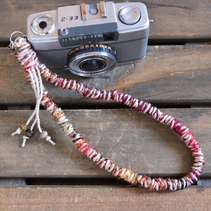 Handloom silk rope/native hand strap - Lanyards & Straps - Cotton & Hemp Multicolor