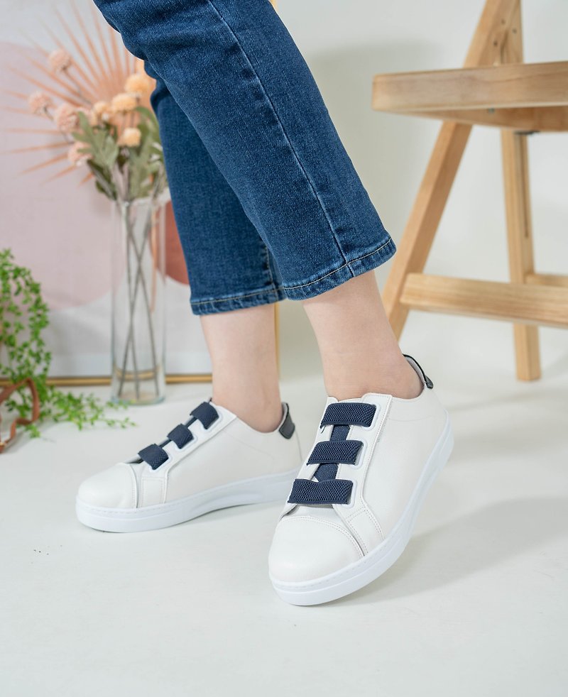 Full Size 23-27 Casual Shoes MIT Elastic Band Decorated Flat Shoes T52142 - Women's Casual Shoes - Other Materials 