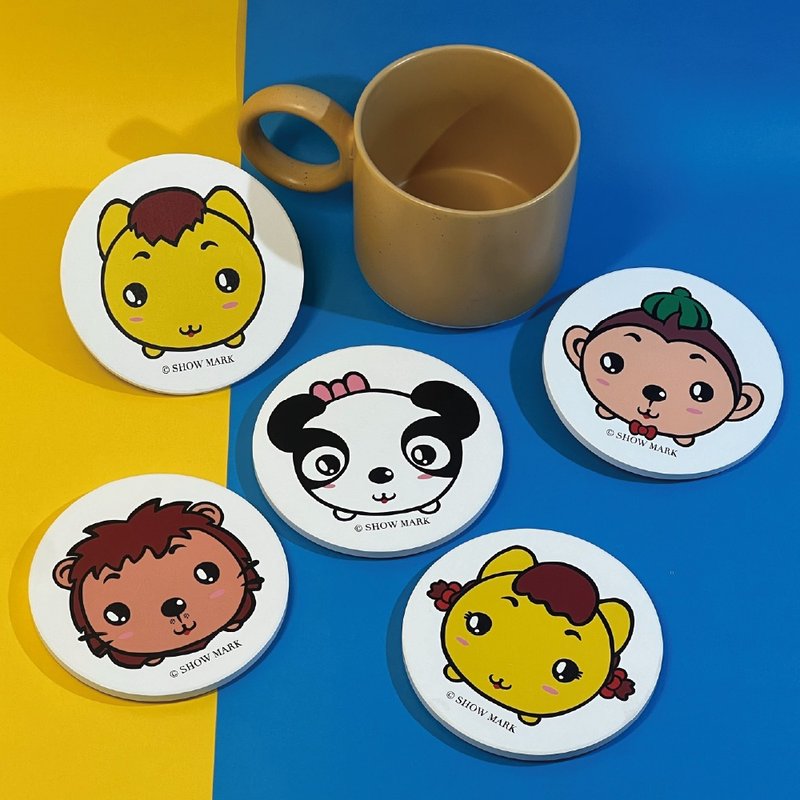 Show Mark Yingge Ceramic Coaster/Absorbent/Insulation/Healing (a total of five models in the Xiaoma Ge family) - Coasters - Pottery 