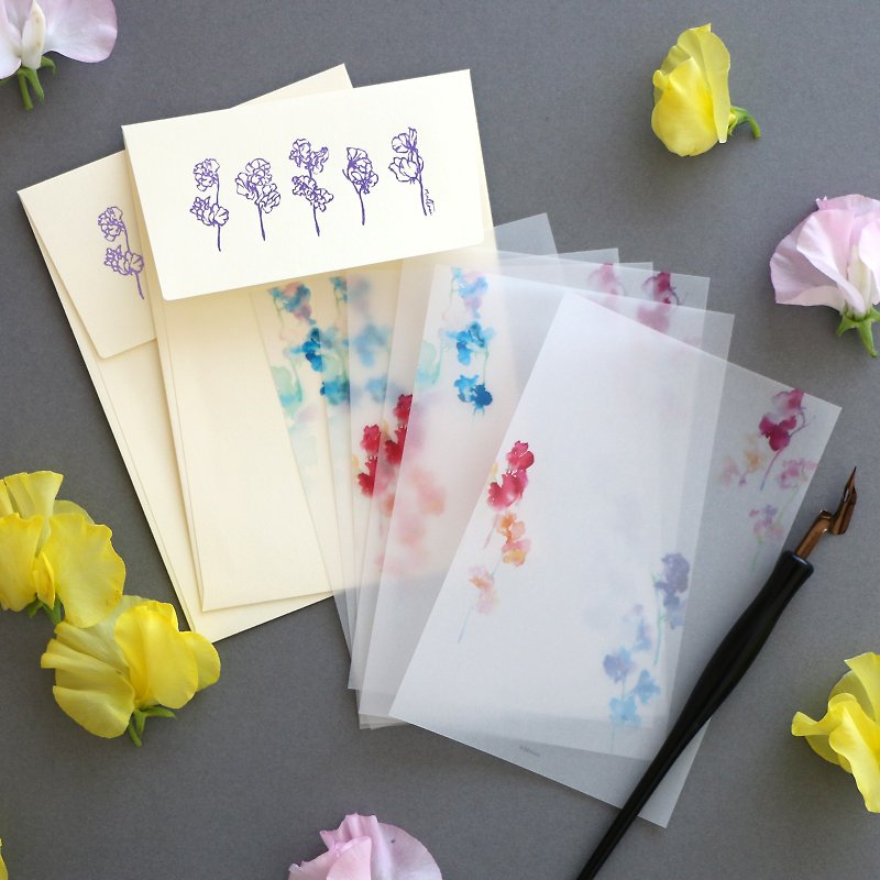 Sweetpee letter set - ซองจดหมาย - กระดาษ หลากหลายสี