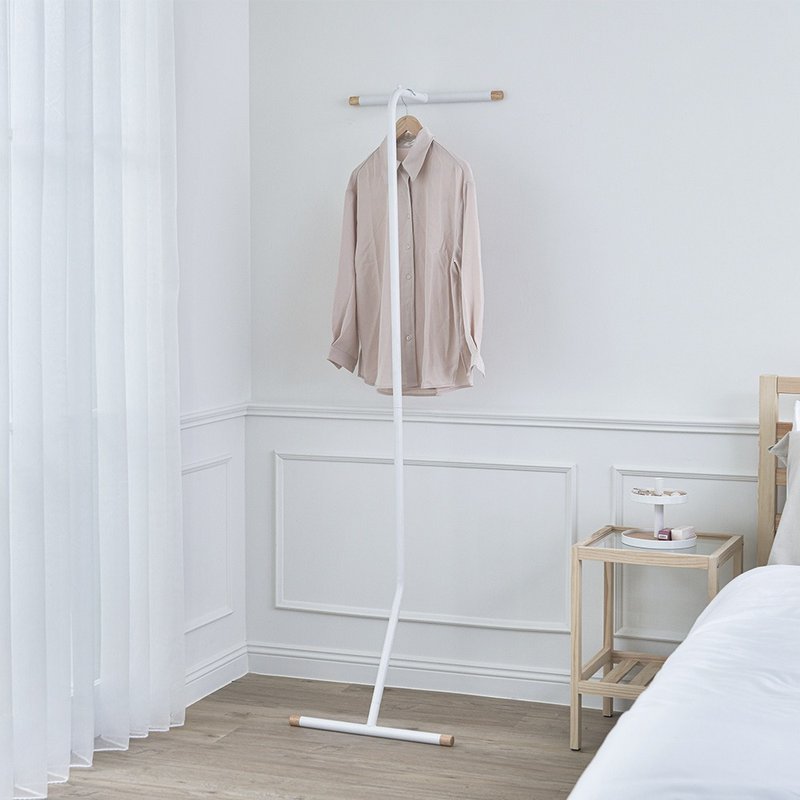 【Sim'n Coz】L-Shaped Streamline Design Hanger(White) - Hangers & Hooks - Other Metals White