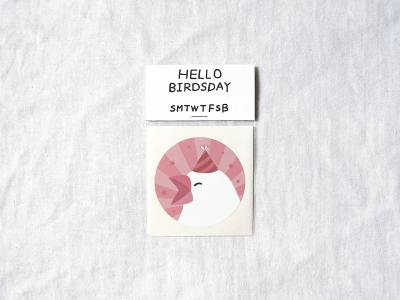 Big Heart Munia and Groundhog Sticker - Stickers - Paper Pink