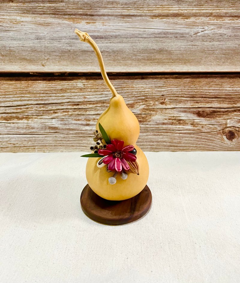 天然大葫蘆擺飾/乾燥果實/小雛菊乾燥花/植物 - 擺飾/家飾品 - 植物．花 