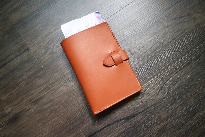 Yichuang Small Room | Vegetable Tanned Leather Hand-stitched Passport Holder Passport Case Travel - ที่เก็บพาสปอร์ต - หนังแท้ 