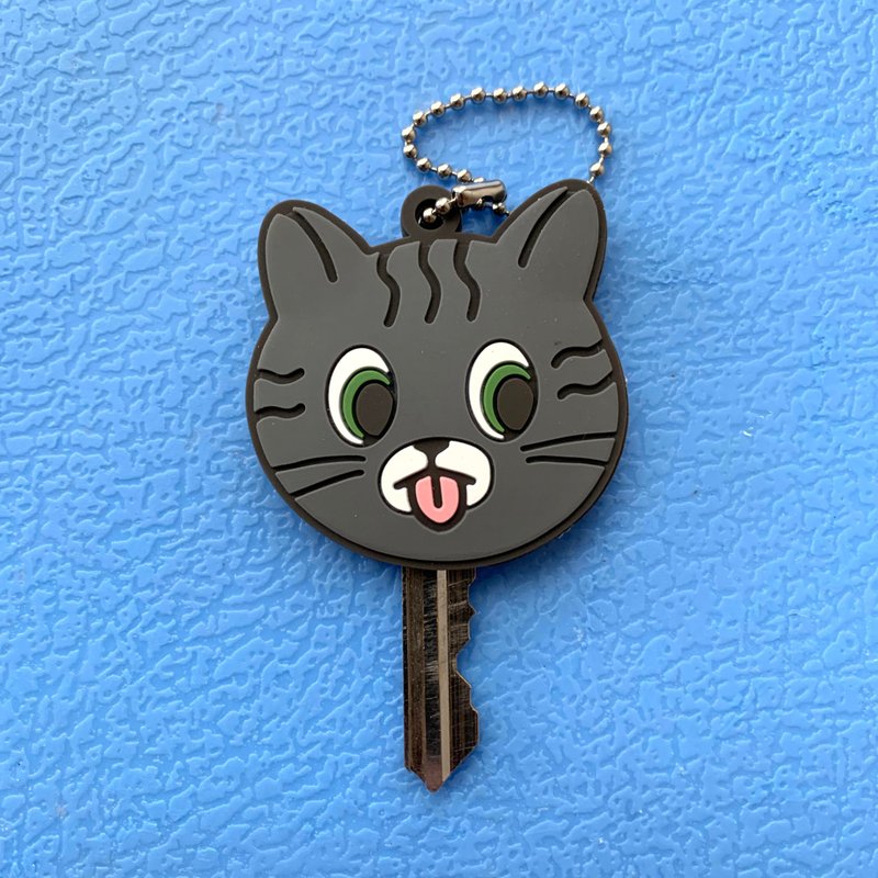 Three cat club cat head key set - ที่ห้อยกุญแจ - ซิลิคอน 