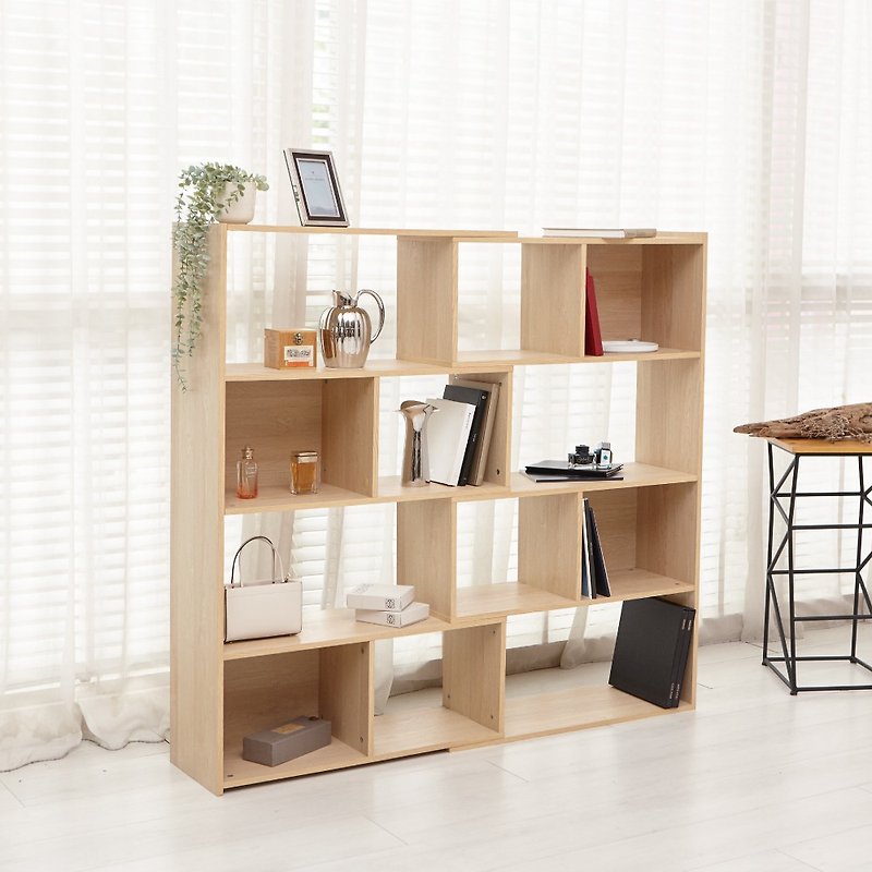 Japanese top compartment retractable storage cabinet - Bookshelves - Wood Khaki
