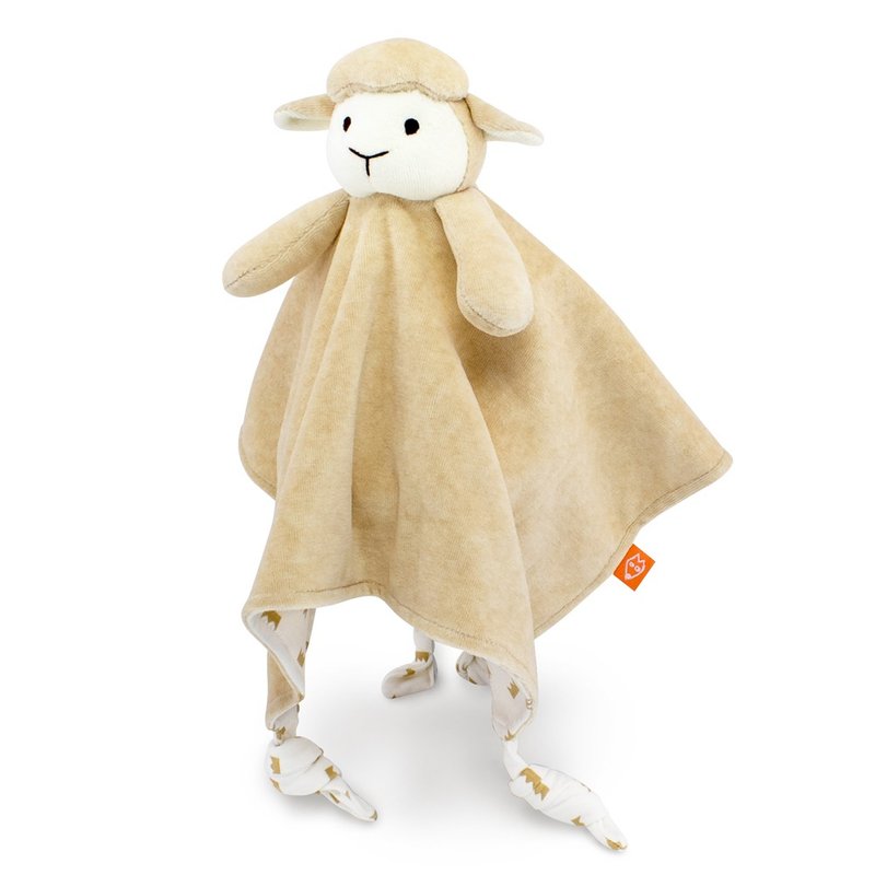 [hipopipo Xiaoxibo-Cute Little Fox Series] Sheep Crown Comforting Towel - ของเล่นเด็ก - ผ้าฝ้าย/ผ้าลินิน สีกากี