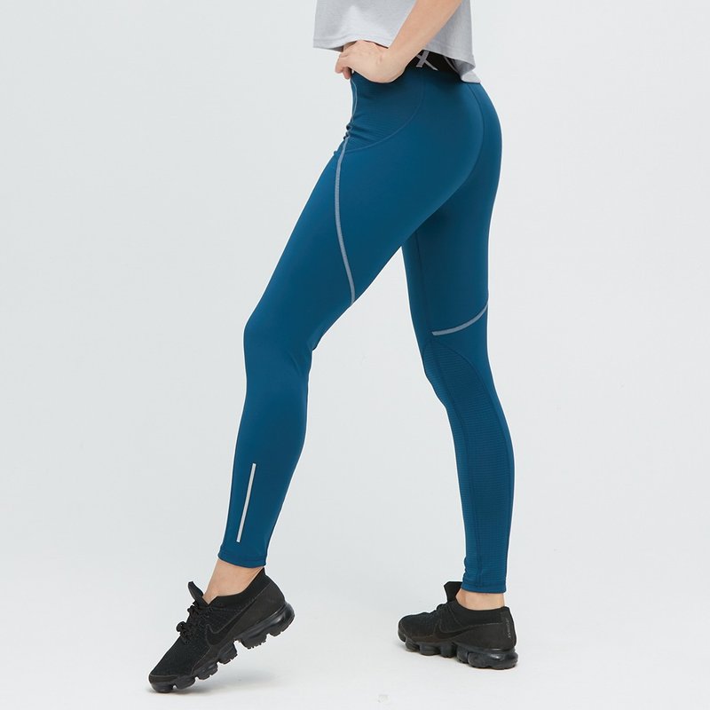 Slim-fit Quick-Dry Yoga Leggings (Women's) - Valley Blue - กางเกงเลกกิ้ง - เส้นใยสังเคราะห์ สีน้ำเงิน