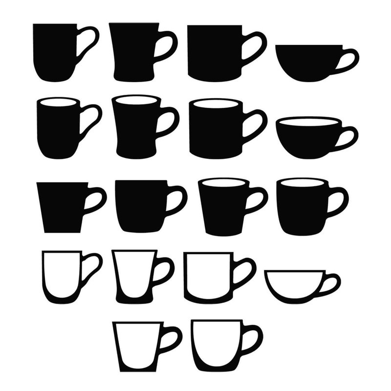Coffee cup svg, tea cup svg, coffee mug svg, teacup svg, tea mug svg, coffee cup - 圖文模板設計 - 其他材質 