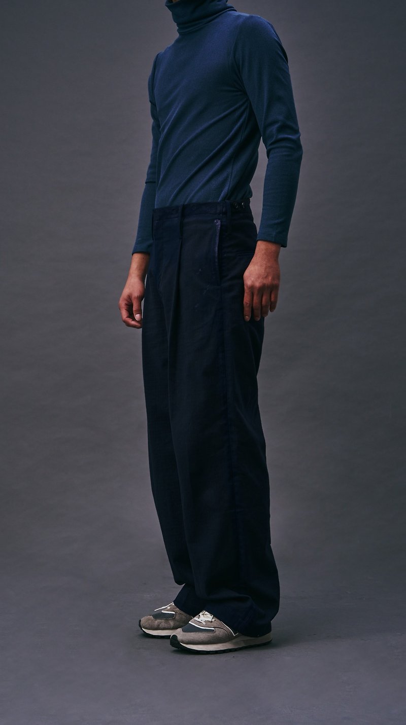 【pre-order】 esoteria men's workwear trousers - Ulysses - กางเกงขายาว - ผ้าฝ้าย/ผ้าลินิน สีน้ำเงิน
