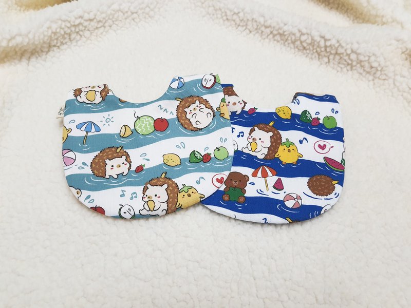 Floating animal rice ball bag/baby bib/saliva towel - ผ้ากันเปื้อน - ผ้าฝ้าย/ผ้าลินิน หลากหลายสี