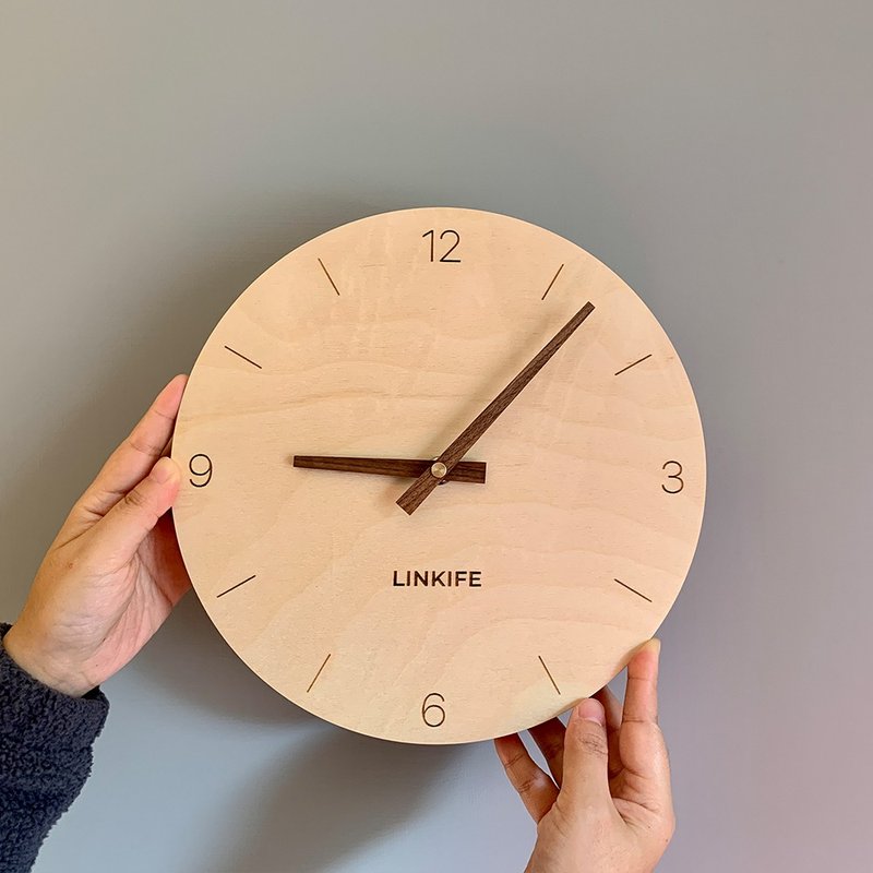 LINKIFE Nordic minimalist design sling mute wall clock/timepiece - Clocks - Waterproof Material Brown