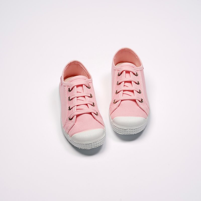 西班牙國民帆布鞋 CIENTA 74020 03 粉紅色 020布料 童鞋 繫帶款 - 男/女童鞋 - 棉．麻 粉紅色