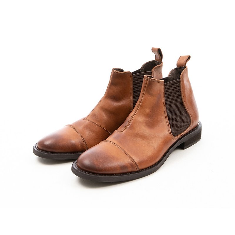 ARGIS Japan's simple horizontal Koel hi boots [62203 coffee] handmade in Japan - Men's Leather Shoes - Genuine Leather Brown
