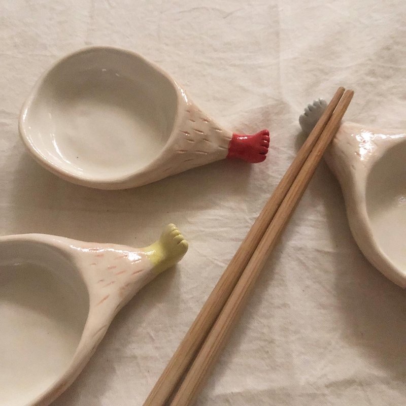 Shaped Porcelain-Sauce Chopsticks Leg - Chopsticks - Porcelain Multicolor