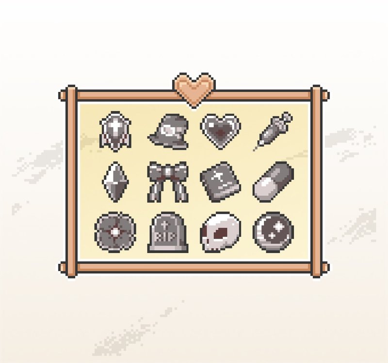 Twitch小奇點及訂閱者徽章/忠誠徽章套圖/像素風/黑暗魔法蘿莉塔 - Logo 設計/圖案設計 - 其他材質 