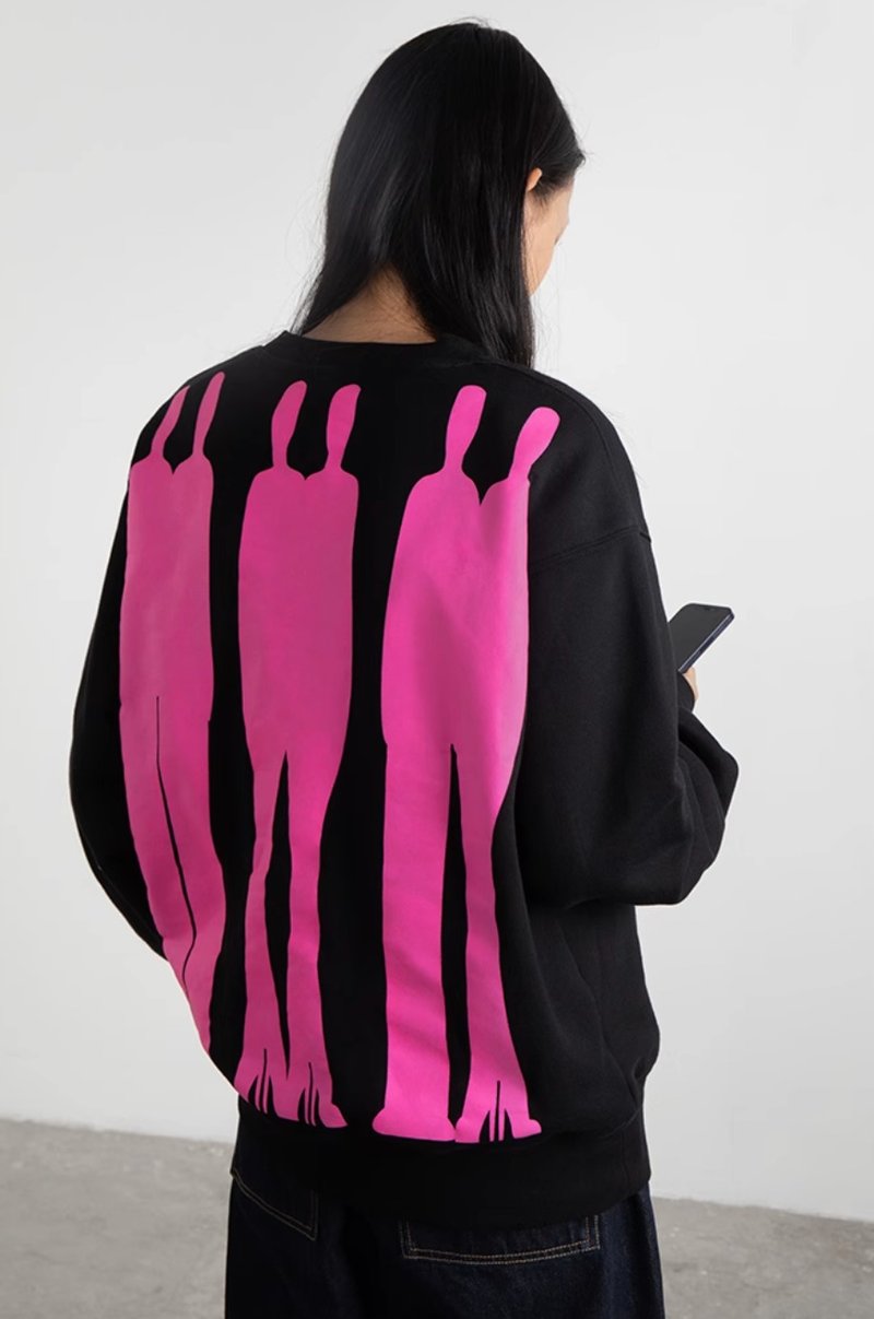 Love is love Sweatshirt Love is love 圓領加絨衛衣 - 女上衣/長袖上衣 - 其他材質 黑色