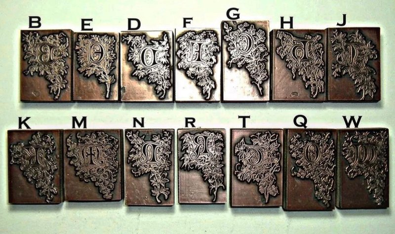 Pre-ordered British antique letter printing block AZ plant single sale - Stamps & Stamp Pads - Wood 