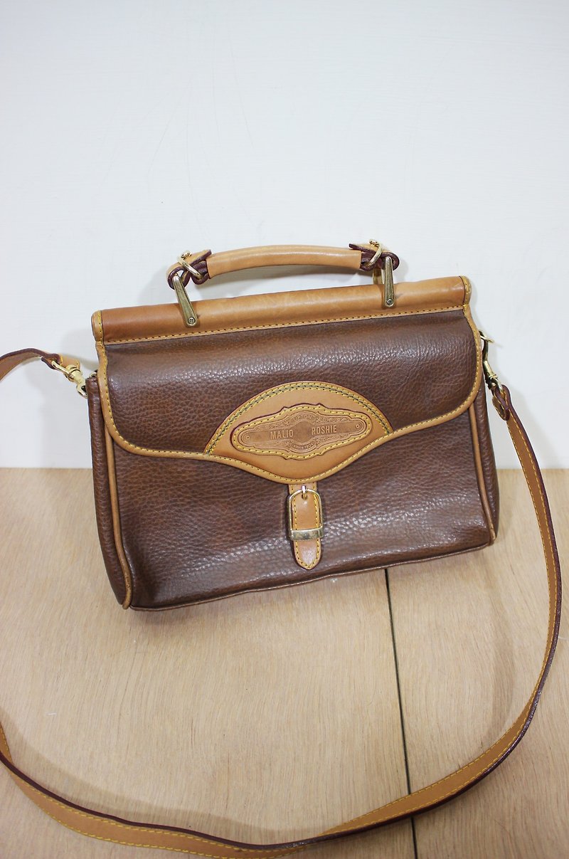[Vintage purses] (Vintage) LIPTON MALIO ROSHIE brown shoulder bag slung - กระเป๋าแมสเซนเจอร์ - หนังแท้ สีนำ้ตาล