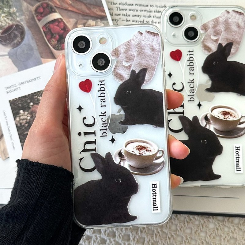 iPhone Galaxy rabbit anti-drop and scratch-resistant for Transparent Phone Case - 手機殼/手機套 - 塑膠 多色