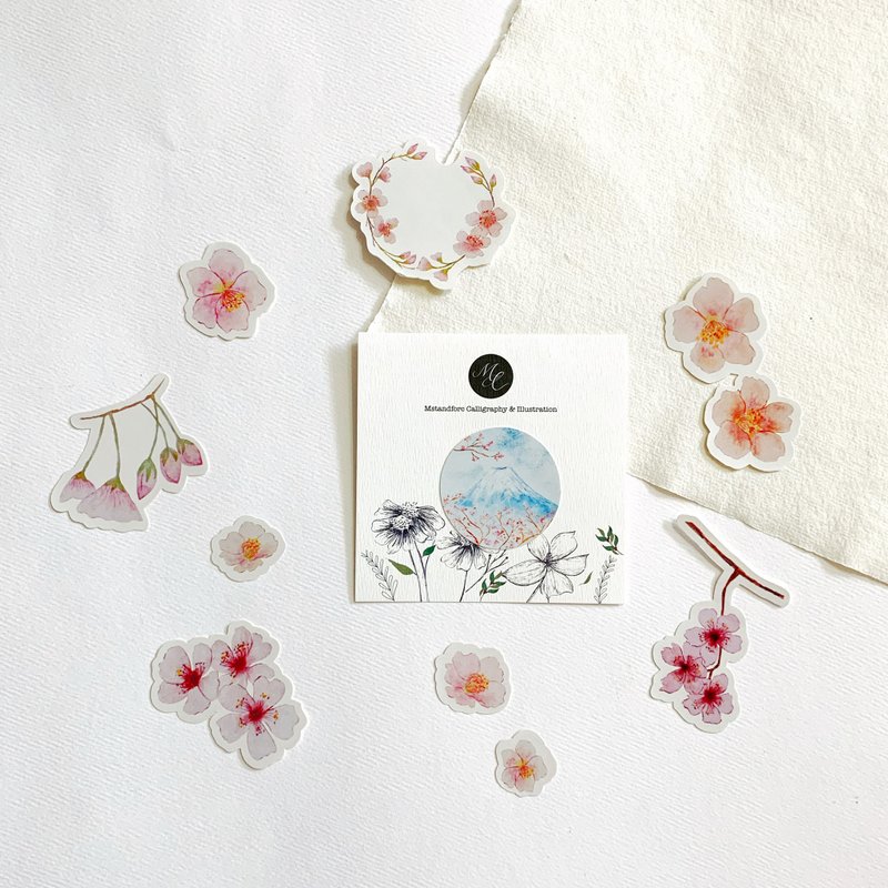 Mstandforc Cherry Blossom Stickers (10 pcs) - Stickers - Paper Pink