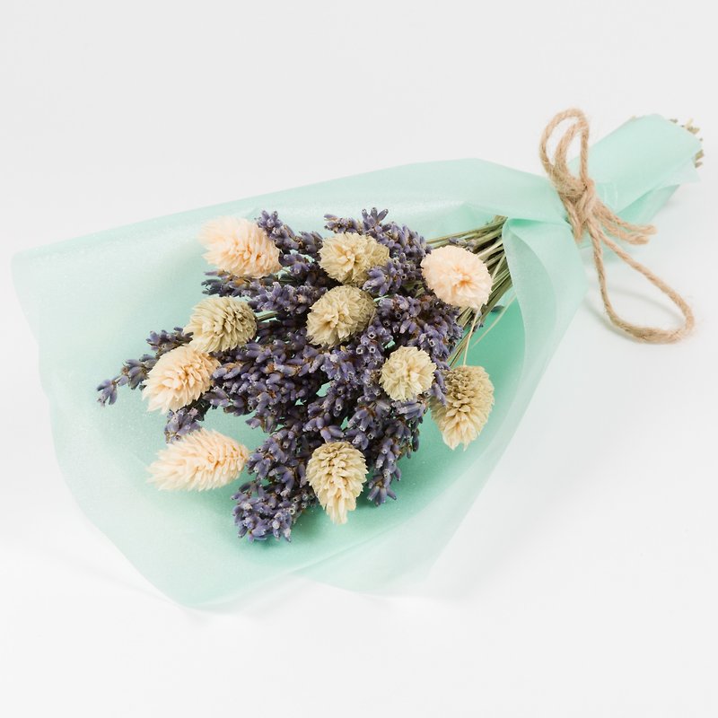 Kinki hand made lavender forest - Canary Tiffany blue package small bouquet of dried flowers departure farewell gift exchange small bouquet of fresh flowers healing ceremony - ตกแต่งต้นไม้ - พืช/ดอกไม้ สีเขียว