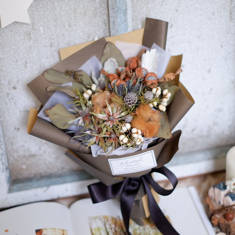 To be continued | Caramel Cotton Dry Flower Bouquet Valentine's Day Graduation Bouquet Spot - Items for Display - Plants & Flowers Multicolor