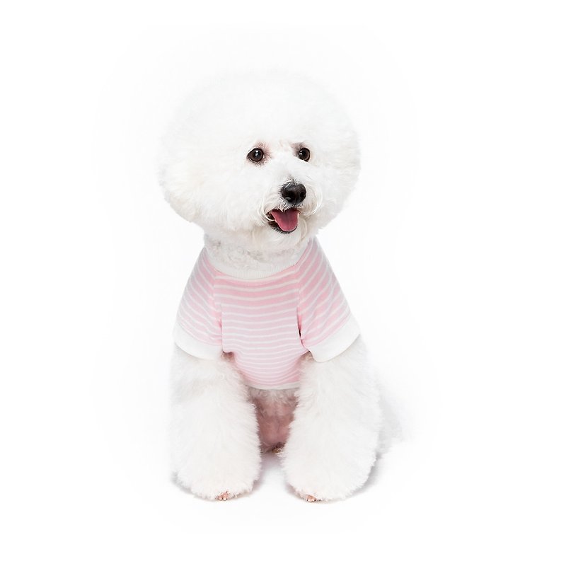 #bff Self-introduction T-shirt_Pink - ชุดสัตว์เลี้ยง - ผ้าฝ้าย/ผ้าลินิน สึชมพู