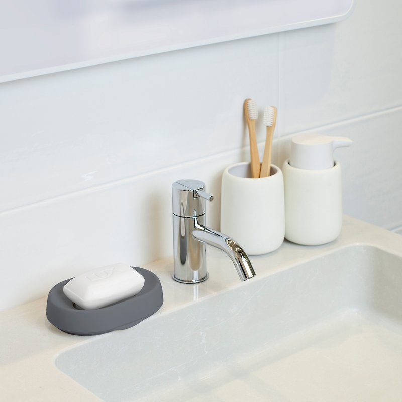 引流皂架 肥皂架 - 浴室用品/收納 - 矽膠 灰色
