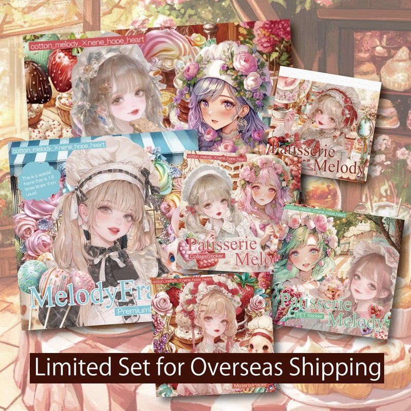 Paticcerie Melody Limited set for Global (Oversea) Customers - 貼紙 - 紙 粉紅色