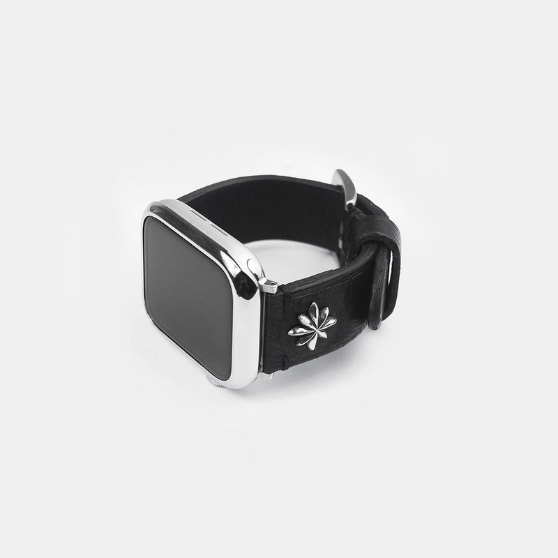 Star Apple Watch Strap - 錶帶 - 真皮 黑色