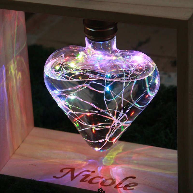 Love light lover night light liquid light love exclusive birthday gift water and fire homology can be customized - Lighting - Glass 