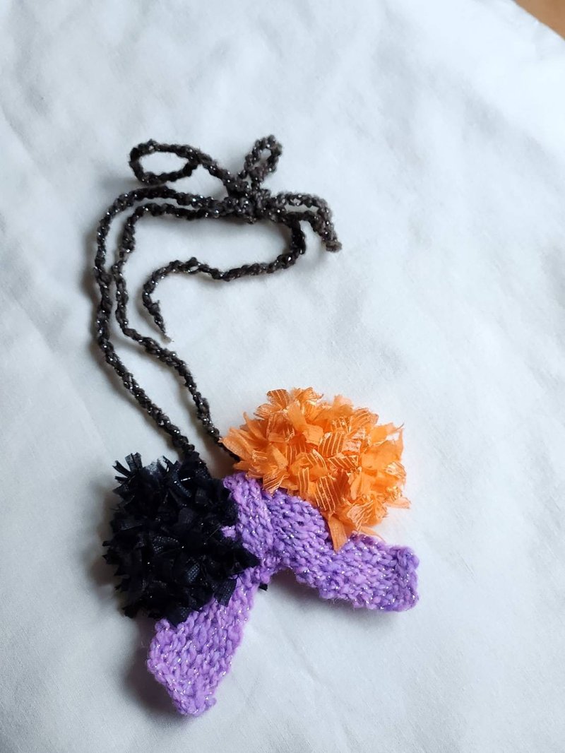 Mixed Gauze Necklace - Necklaces - Other Man-Made Fibers Orange