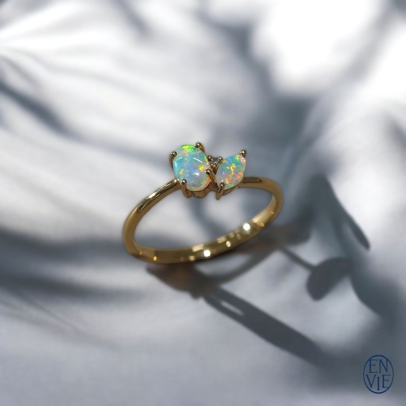 18K Australian Opal Diamond Ring18K Australian Opal Diamond Ring - แหวนทั่วไป - เครื่องประดับ 