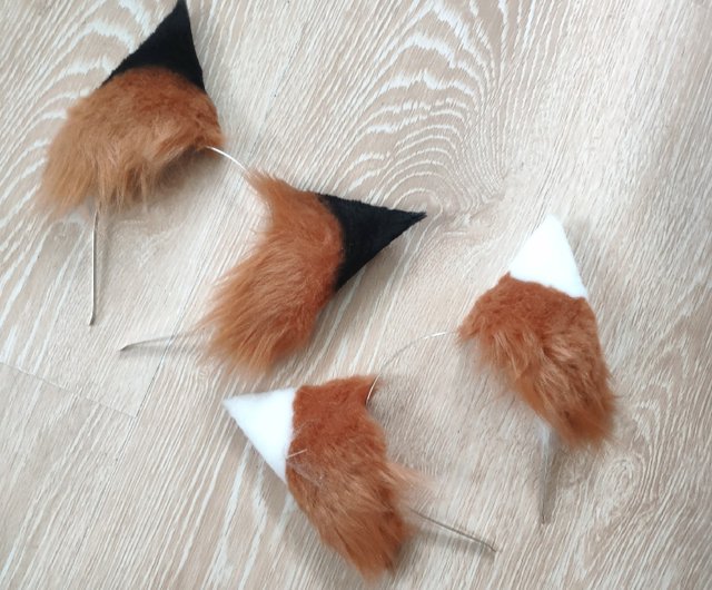 Realistic Fox Ears Headband Faux Fur Horo Cosplay 設計館kotolis Art 髮飾 I