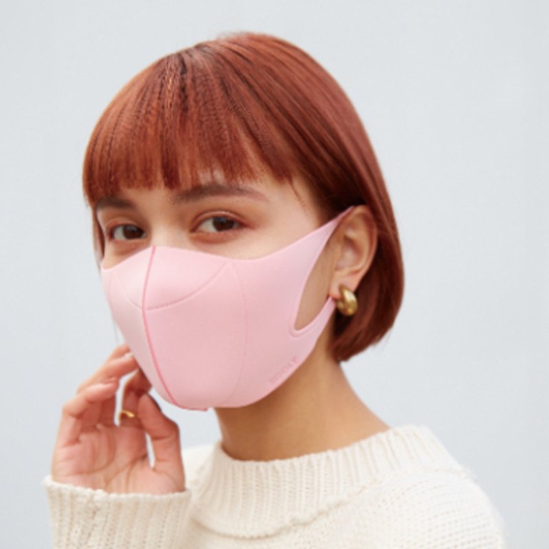 【SPICE】Japan-JIGGLY Skin-Friendly Mask (M)-Pink - Face Masks - Other Materials Pink