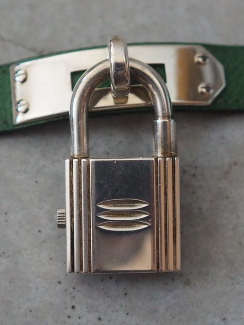 HERMES】エルメス ケリーウォッチ シルバー925×レザー ブルー 〇