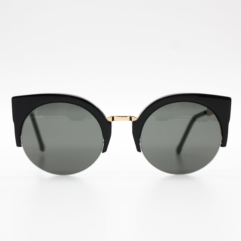 SUPER Sunglasses-LUCIA FRANCIS BLACK GOLD - กรอบแว่นตา - วัสดุอื่นๆ สีดำ