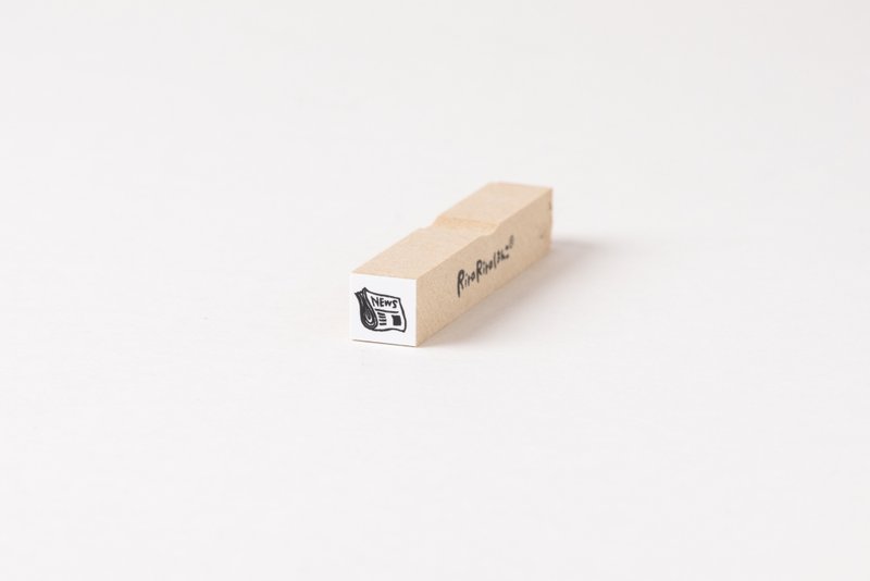 [Also for promotion] News*10mm square*Rubber stamp* R681 - Stamps & Stamp Pads - Wood 