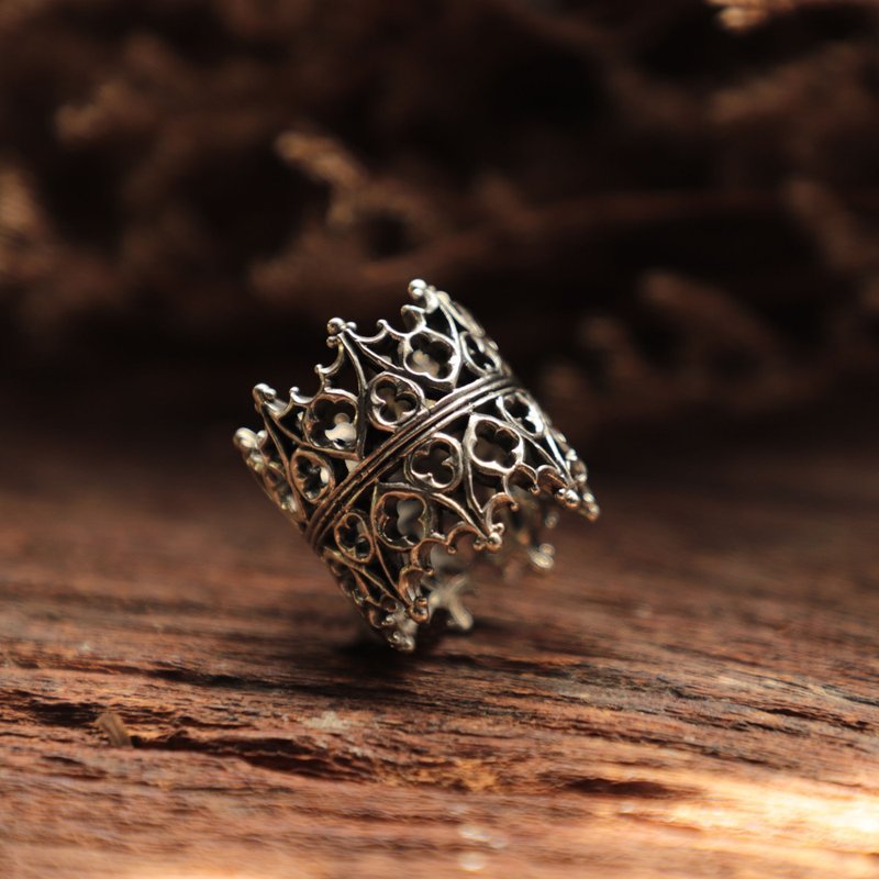 Princess crown ring for men made of sterling silver 925 Gothic style - General Rings - Sterling Silver Silver