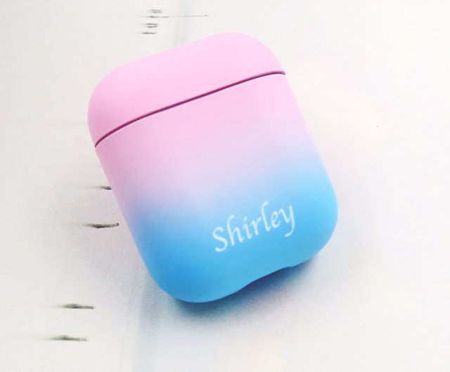 Cherry Blossom Pink Sky Blue Gradient Color Healing Airpods Cover