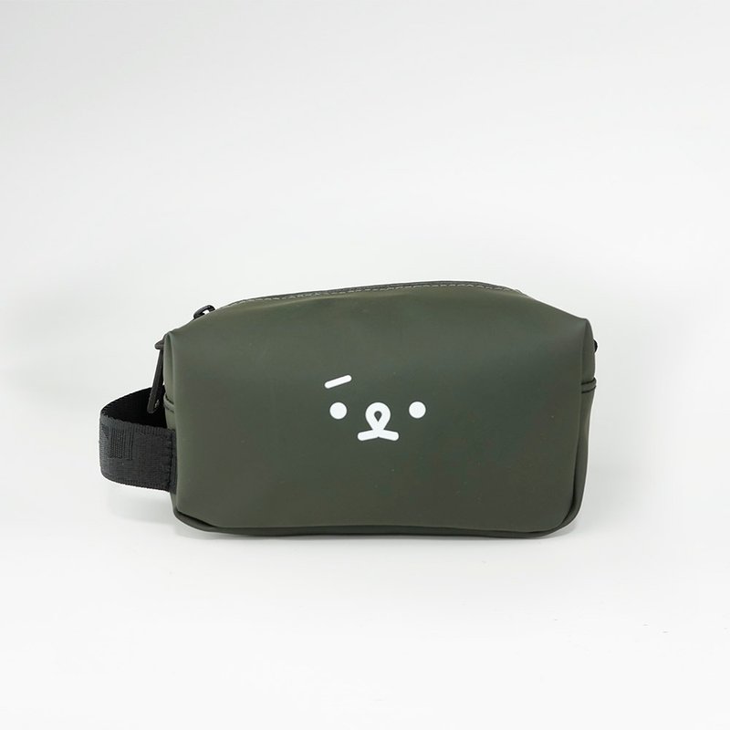 Urban small face toilet bag (dark green) - กระเป๋าเครื่องสำอาง - วัสดุกันนำ้ สีเขียว