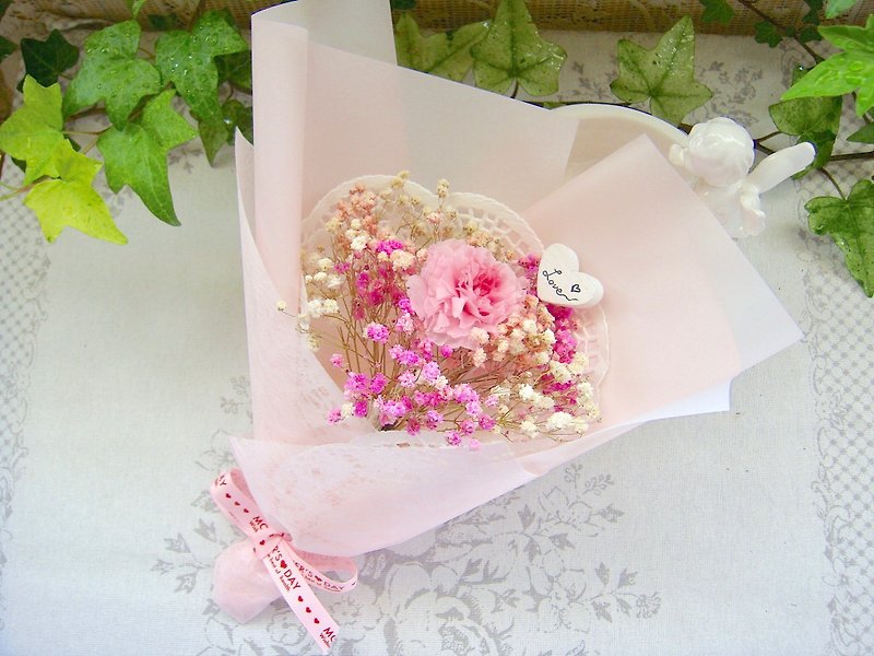 限定カーネーションの雅子愛ママアマランス小さな花束 - 観葉植物 - 寄せ植え・花 ピンク