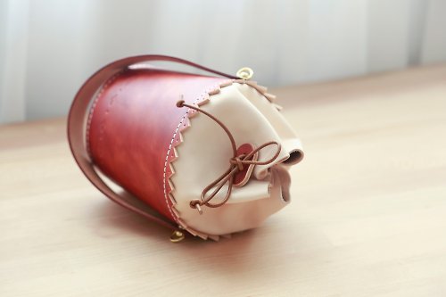 Cupcakes] Multifunctional mini bucket bag leather niche cute 3