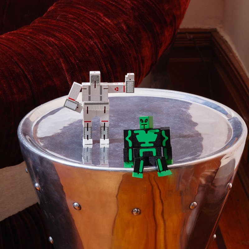 Cubebot 酷比太空好朋友【限定】木製變形積木玩具聖誕交換禮物 - 公仔/玩偶 - 木頭 