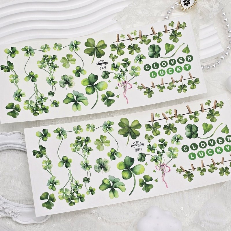 :clover: Matte Transparent sticker - 貼紙 - 其他材質 