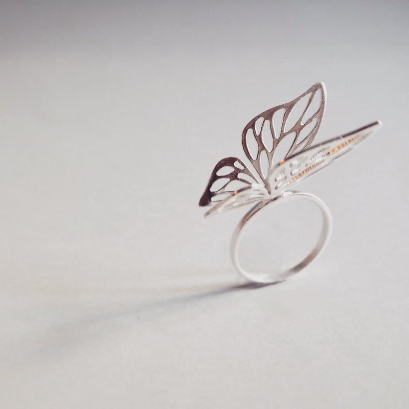 Butterfly ring wing - General Rings - Silver Silver