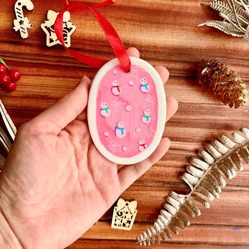 手繪陶瓷聖誕裝飾 (聖誕山) - 擺飾/家飾品 - 瓷 多色