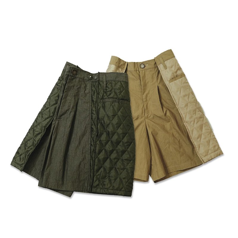 2021SS Lingge Shop Cotton Stitching Shorts - Unisex Pants - Cotton & Hemp 