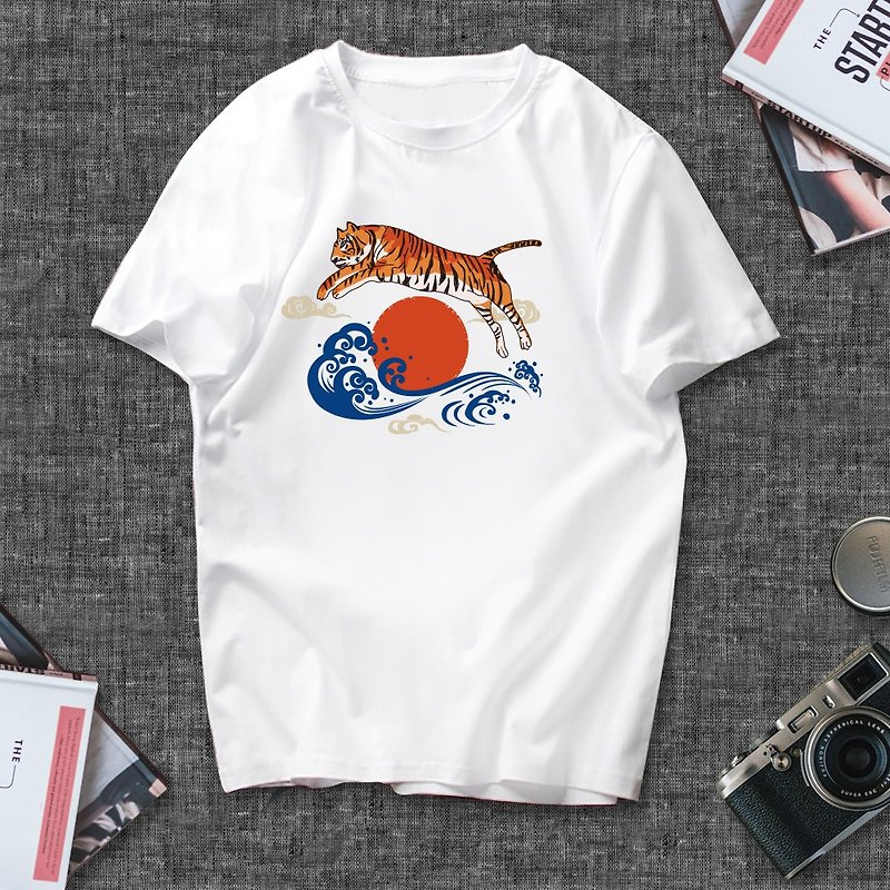Tiger T-shirt short sleeve - Men's T-Shirts & Tops - Cotton & Hemp Black
